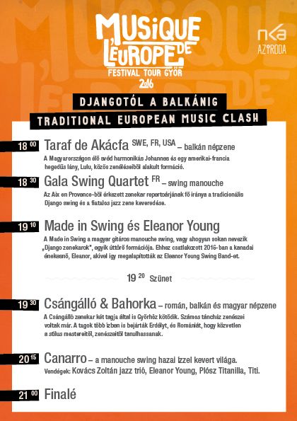 Musique de l'Europe 2016, Győr Musique de l'Europe 2016, Győr